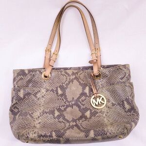Michael Kors Jet Set Tote Python Print